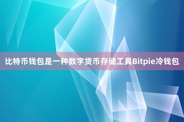 比特币钱包是一种数字货币存储工具Bitpie冷钱包