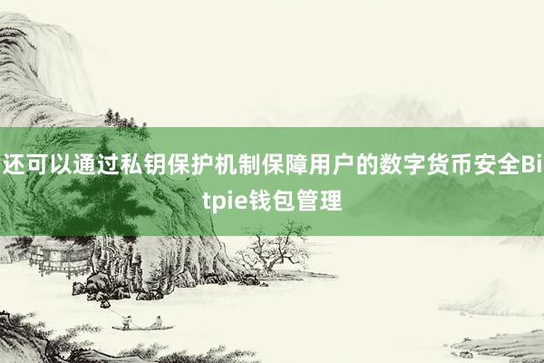 还可以通过私钥保护机制保障用户的数字货币安全Bitpie钱包管理