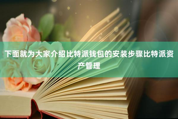 下面就为大家介绍比特派钱包的安装步骤比特派资产管理