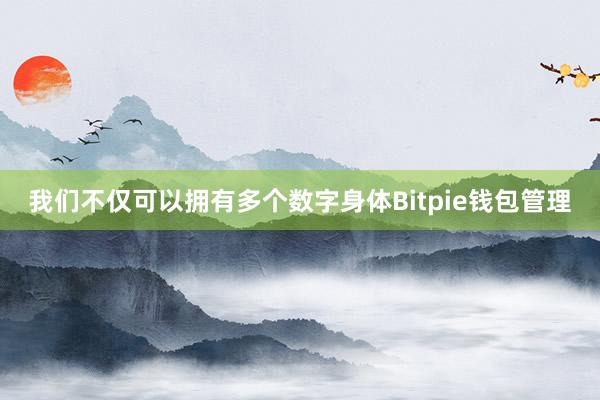 我们不仅可以拥有多个数字身体Bitpie钱包管理