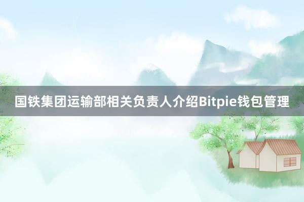 国铁集团运输部相关负责人介绍Bitpie钱包管理