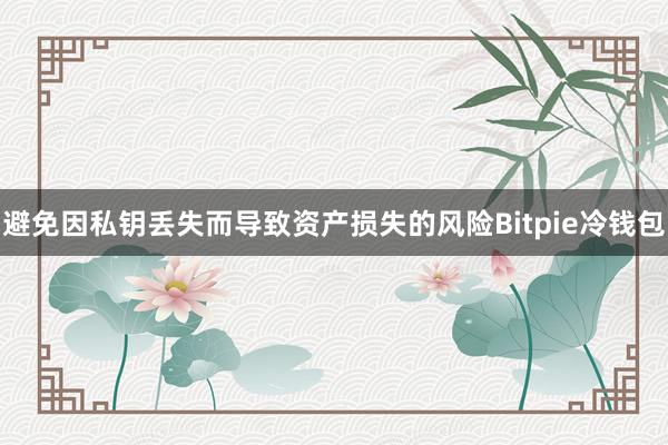 避免因私钥丢失而导致资产损失的风险Bitpie冷钱包