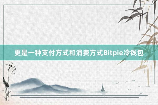 更是一种支付方式和消费方式Bitpie冷钱包