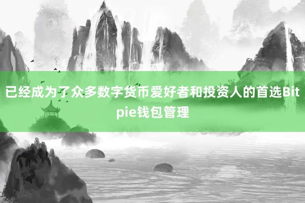 已经成为了众多数字货币爱好者和投资人的首选Bitpie钱包管理