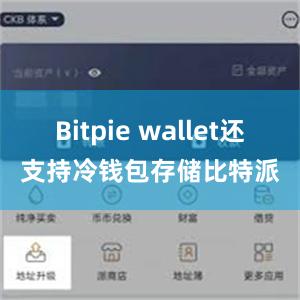 Bitpie wallet还支持冷钱包存储比特派